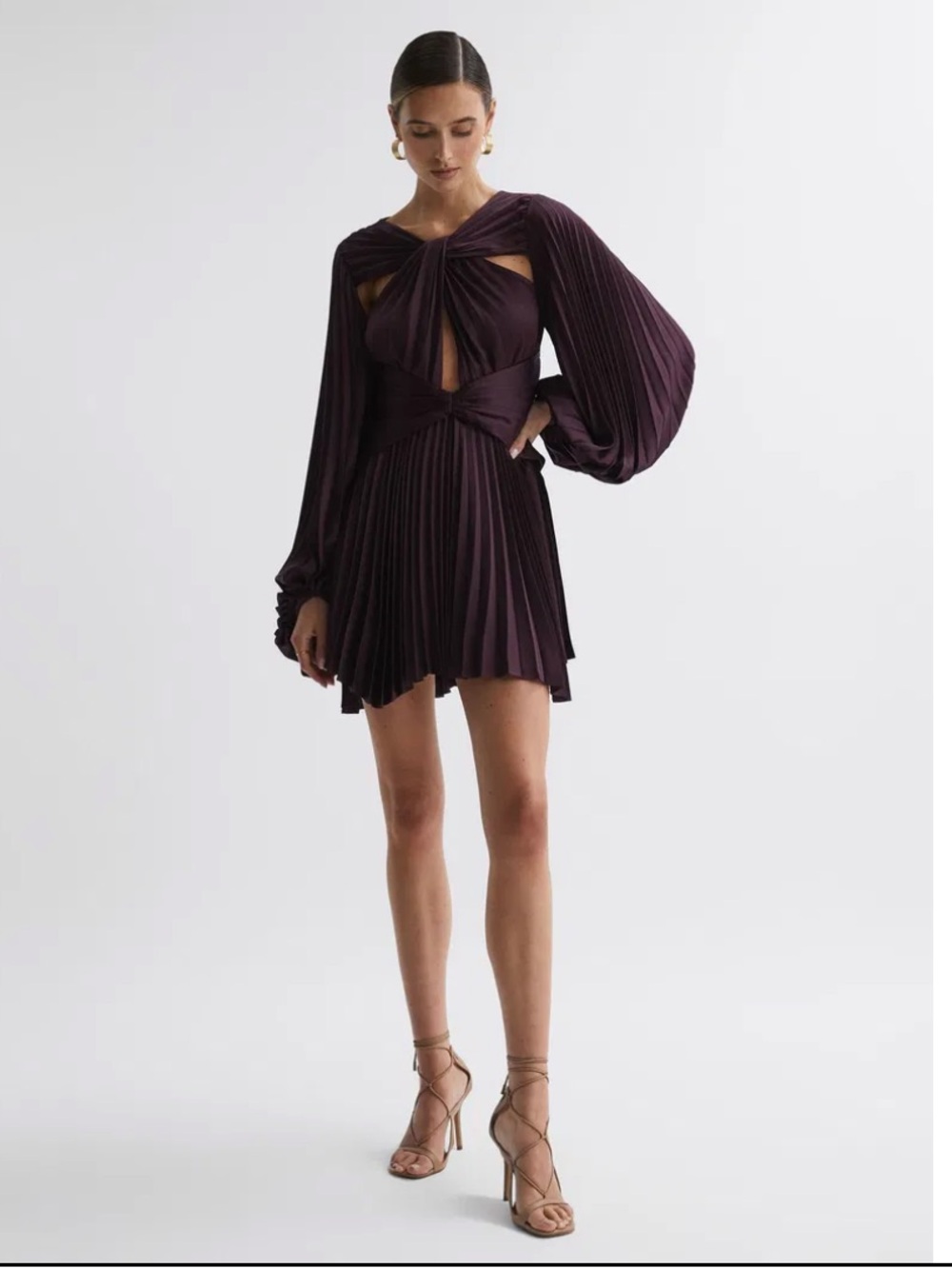 Acler Columbus Mini Dress In Chocolate